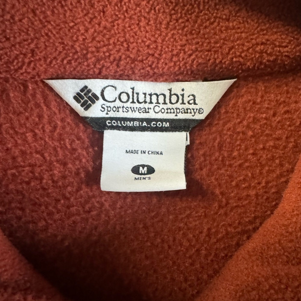 Columbia Burnt Orange Fleece Vest men’s medium - Picture 3 of 3